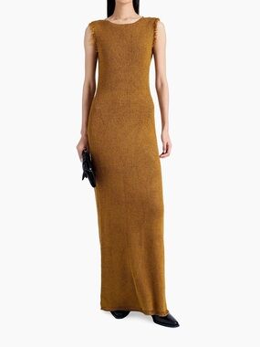 Proenza Schouler Silvia Silk Bouclé Sleeveless Maxi Dress